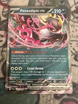 Fezandipiti ex 038/064 Pokemon TCG Card Shrouded Fable Double Rare Holo - Image 1