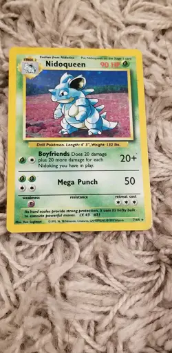 Nidoqueen 7/64 Holo Rare Pokemon card Evolution Near Mint Condition - Image 1