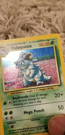 Nidoqueen 7/64 Holo Rare Pokemon card Evolution Near Mint Condition - Image 4