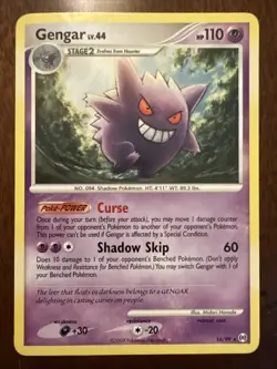 Pokemon Gengar 16/99 2009 Stage 2 110 HP 60 Attack Regular Card LP - Image 1