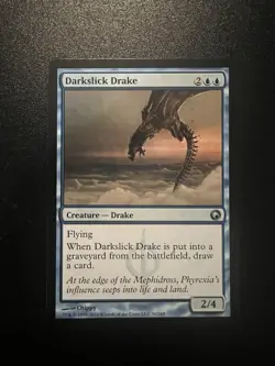 MTG Magic the Gathering Darkslick Drake (30/259) Scars of Mirrodin LP - Image 1