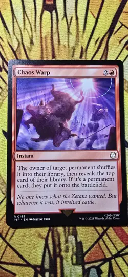 Chaos Warp Universes Beyond: Fallout Regular Instant Rare MTG NM - Image 1