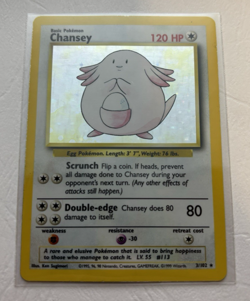 Chansey Holo Rare 1999 3/102 Base Set Unlimited Pokemon TCG - Image 5