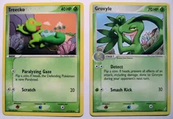 Treecko 67/100 & Grovyle 32/100 EX Crystal Guardians 2 Pokemon Card x2 - Image 1