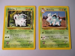 Nidoran 57/64 Nidorina 40/64 Jungle 2 Pokemon Card x2 WOTC - Image 1