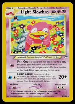 Pokemon Card - Light Slowbro Neo Destiny 51/105 Uncommon - Image 1