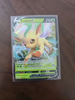 Pokemon TCG Crown Zenith Leafeon V Holo Card 13/159 - Image 1