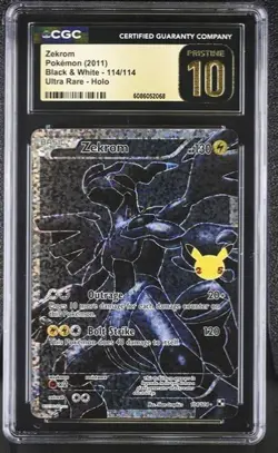 Pokemon Celebrations Zekrom 114/114 CGC PRISTINE 10! - Image 1