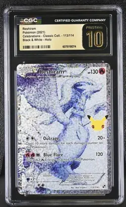 Pokemon Celebrations Reshiram 113/114 CGC PRISTINE 10 - Image 1