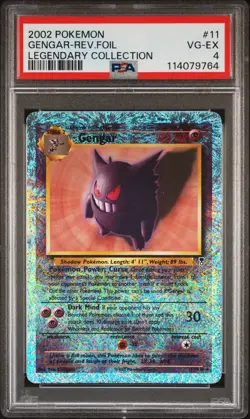 2002 POKEMON LEGEND COLL #11 GENGAR-REVERSE FOIL PSA 4 - Image 1