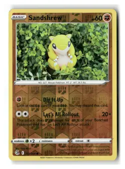Sandshrew 131/264 Common Fusion Strike Pokemon Reverse Holo Near Mint - Image 1