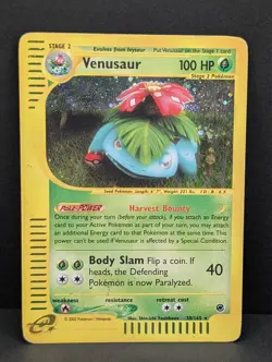 Venusaur 030/165 Expedition Base Set Holo Rare Pokemon TCG Nintendo e-reader MP+ - Image 1