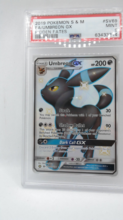 2019 POKEMON SUN & MOON HIDDEN FATES SV69 UMBREON GX SV69/SV94 PSA 9 - Image 2