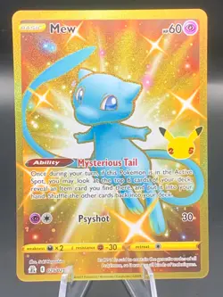 Pokemon 2021 Celebrations Mew Gold Secret Rare #25/25 - NM - Image 1