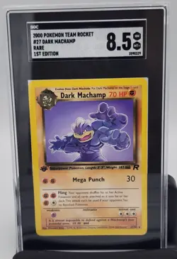 Vintage Pokemon - Dark Machamp - 1st Edition - Team Rocket - SGC 8.5 - Image 1