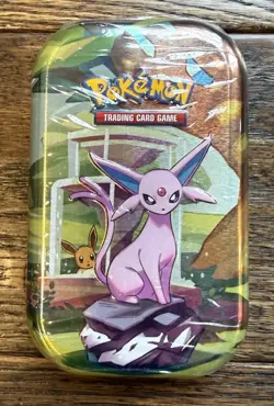 Pokemon TCG Prismatic Evolutions Mini Tin Espeon Factory Sealed New Fast Ship - Image 1