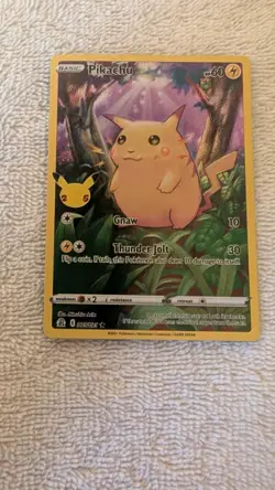 PIKACHU FULL ART HOLO 25 TH ANNIVERSARY EDITION POKEMON MINT - Image 1