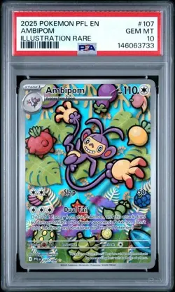 Pokemon - Ambipom 107/094 - Phantasmal Flames Illustration Rare #107 - PSA 10 - Image 1
