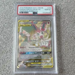Pokemon 2019 Unbroken Bonds Gardevoir & Sylveon GX 205/214 Full Art PSA 10 - Image 1