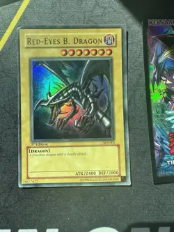 Yugioh TCG Red-Eyes B. Dragon SDJ-001 Ultra Rare 1st Edition 152🔥MP🔥 - Image 1