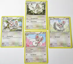 Minccino 86/124 87/124 & Cinccino 88/124 89/124 Fates Collide 4 Pokemon Card - Image 1