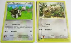 Zigzagoon 2 Pokemon Card x2 Various Sets - Image 1
