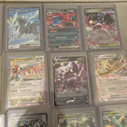 Pokemon 15 Card V EX Full Art Gold English Lot Modern Holo Near Mint Condition - Image 3