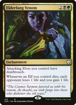 1 Elderfang Venom Commander: Kaldheim Regular NM Near Mint MTG Magic Rare - Image 1