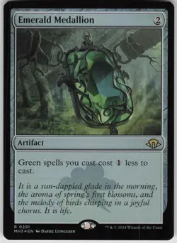 MTG Emerald Medallion Foil NM Modern Horizons 3 Magic 291 - Image 1