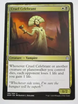 MTG Cruel Celebrant War Of The Spark Magic The Gathering x1 LP - Image 1