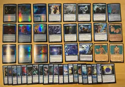MTG Lot Of 45 Battle For Baldur’s Gate BLUE Cards Including FOILS - Image 1