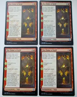 MTG The Flame Of Keld Dominaria x1 Foil & x3 Non Foil Magic The Gathering x4 LP - Image 1