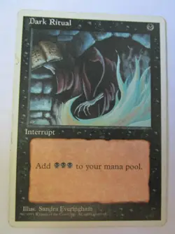 MTG Dark Ritual Fourth Edition Moderate Play!! - Image 1