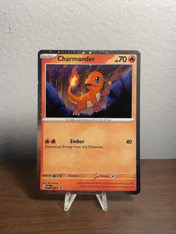 Pokemon TCG Scarlet & Violet Black Star Promo Charmander #47 Cosmos Rare - Image 1