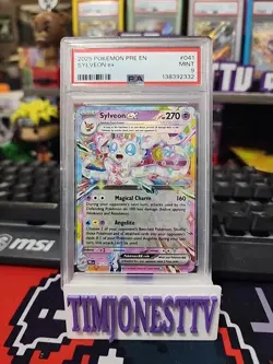 Pokemon Sylveon ex 041/131 Sv: Prismatic Evolutions Double Rare Holo PSA 9 - Image 1