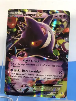 Pokemon TCG XY - Phantom Forces #34/119 Gengar EX NM - Image 1