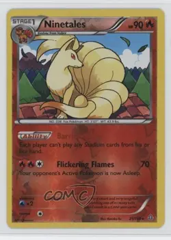 Ninetales Reverse Foil Pokemon XY Primal Clash #21 - Image 1