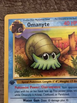 Pokemon TCG Omanyte Fossil 1st Edition 52/62 Wizards of the Coast 1999 - Image 4