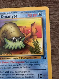 Pokemon TCG Omanyte Fossil 1st Edition 52/62 Wizards of the Coast 1999 - Image 5