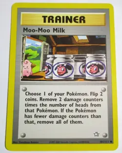 Moo-Moo Milk 101/111 Neo Genesis Trainer Pokemon Card WOTC LP - Image 1