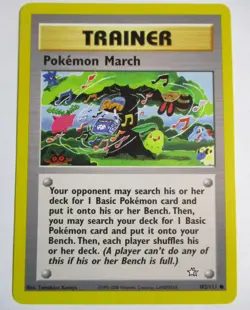 Pokemon March 102/111 Neo Genesis Trainer Pokemon Card WOTC LP - Image 1