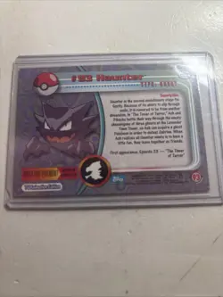 NM Haunter #93 Topps Pokemon TV Animation Series 2 Blue Logo - Image 2