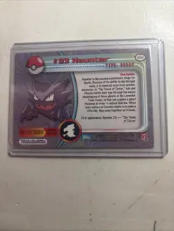 NM Haunter #93 Topps Pokemon TV Animation Series 2 Blue Logo - Image 3