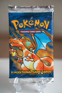 Pokemon TCG Base Set Unlimited Booster Pack Charizard Art WOTC Sealed - Image 1