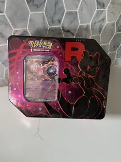 Team Rockets Mewtwo EX Pokemon TCG Tin Factory Sealed New - Image 1