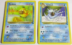 Psyduck 53/62 & Golduck 35/62 Fossil 2 Pokemon Card WOTC - Image 1