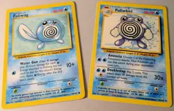 Poliwag 59/102 Poliwhirl 38/102 Base Set Unlimited 2 Pokemon Card WOTC LP - Image 1
