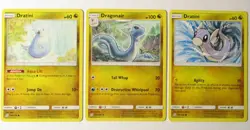 Dratini 147/236 148/236 & Dragonair 150/236 Unified Minds 3 Pokemon Card - Image 1