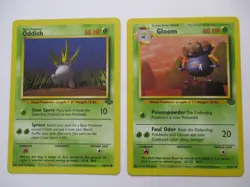 Oddish 58/64 & Gloom 37/64 Jungle Set 2 Pokemon Card x2 WOTC - Image 1