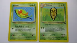 Weedle 70/75 Kakuna 41/75 Neo Discovery 2 Pokemon Card x2 WOTC LP - Image 1